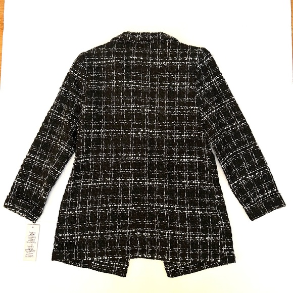 Nanette Lepore Black and White Metallic Tweed Blazer Jacket NWT New- Size Small - Picture 5 of 10